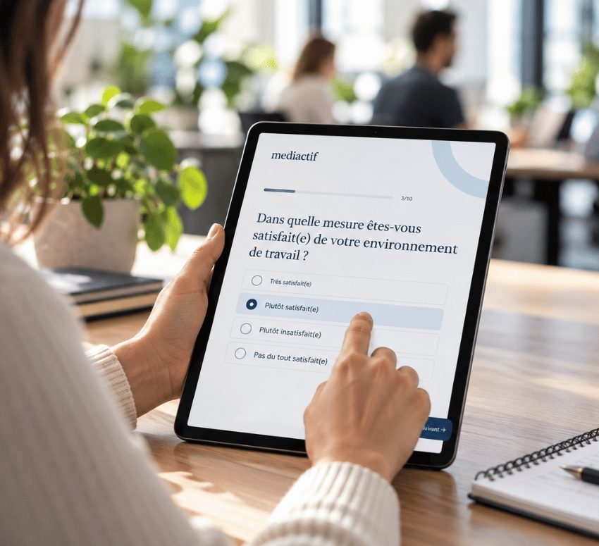 Enquête de satisfaction collaborateurs réalisée par Mediactif
